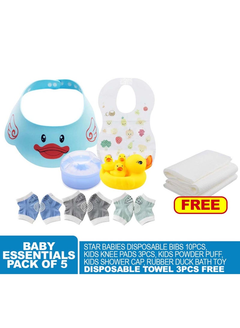 STAR BABiES Baby Essentials Pack Pack Of 5 With Disposable Towel Pack Of 3 Free-Boys - Image 2