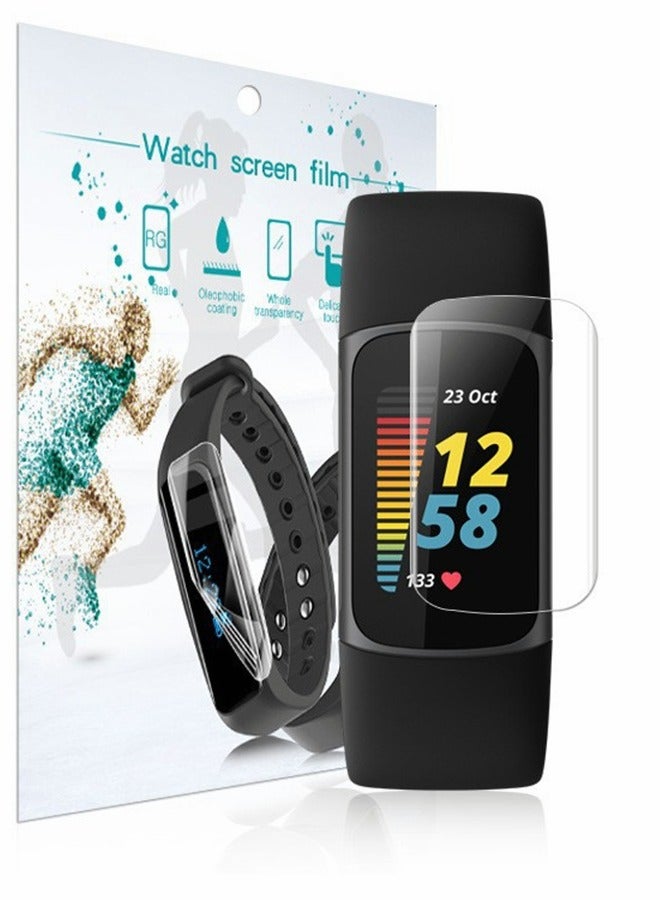 غطاء حماية للشاشة من TPU المرن 8 قطع لت-fitbit charge 5 تغطية كاملة شفاف ملحقات صديقة - Image 5