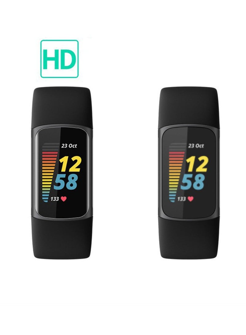 غطاء حماية للشاشة من TPU المرن 8 قطع لت-fitbit charge 5 تغطية كاملة شفاف ملحقات صديقة - Image 3