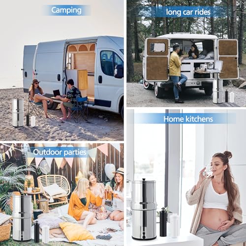 LUFFYLIVE Water Filter Replacement Compatible with Berkey Water Filter System, BB9-2 Replacement Filter Compatible with Berkey Big, Light, Imperial, Travel, Crown, Royal Series (2 Pack) - Image 5