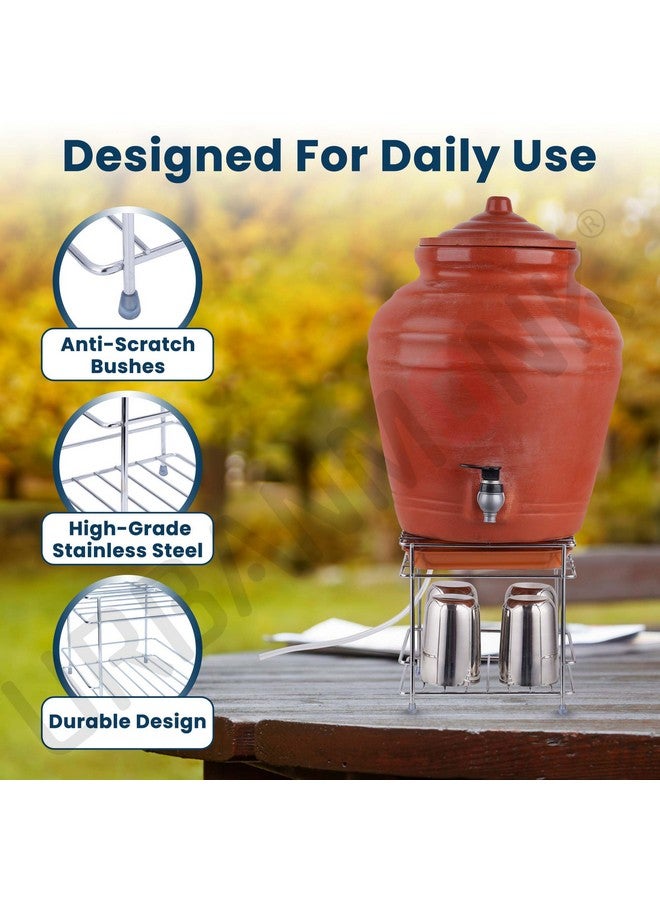 URBANMONK Flate Surface Matka Stand for Water Pot | Pot Stand for kitchen utensils | Steel Matka Stand for Kitchen | Water Pot Stand for Kitchen | 8 X 8 X 7.5 Inch - Image 5