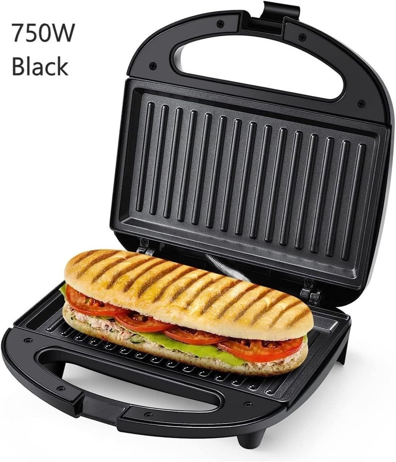 KLIKON KGT-810 + RE-11601 2 Slice Non-Stick Sandwich/Pannini Press Grill with Refura 1500W Electric Water Kettle, Black/Silver - Image 2