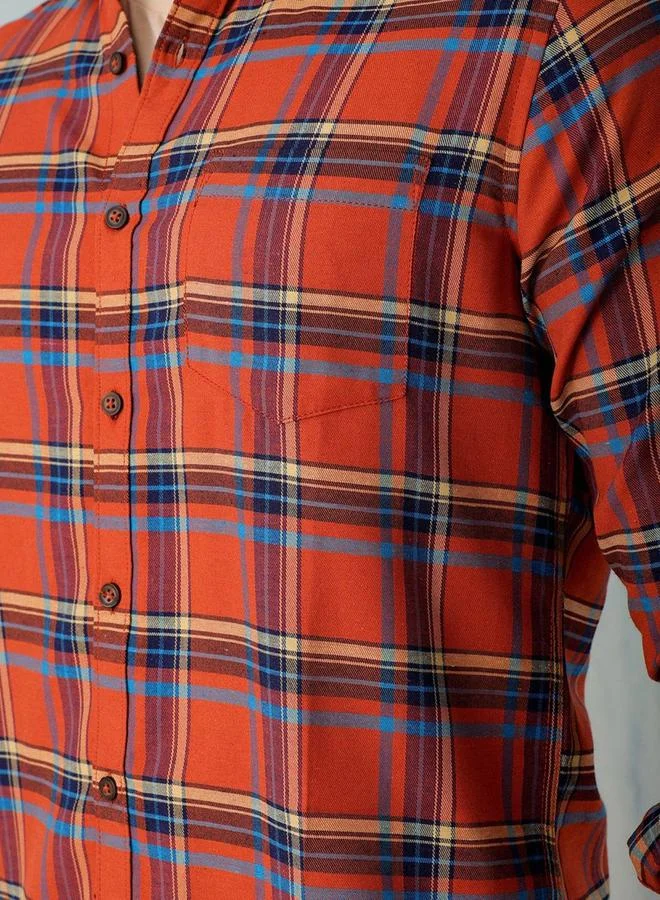Take Two Men Red Plaid Flannel Casual Shirt