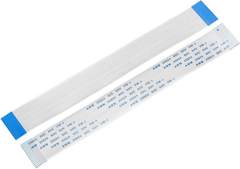 FFC Cable 18 Pin 1.0mm Same Side Pin(200mm Length) Flat Flexible FPC LVDS Ribbon Wire Flat Cable for Camera Digital Camcorders,Laptops,LCD TVs,LCD,3D Printer(White)(Pack Of 1)