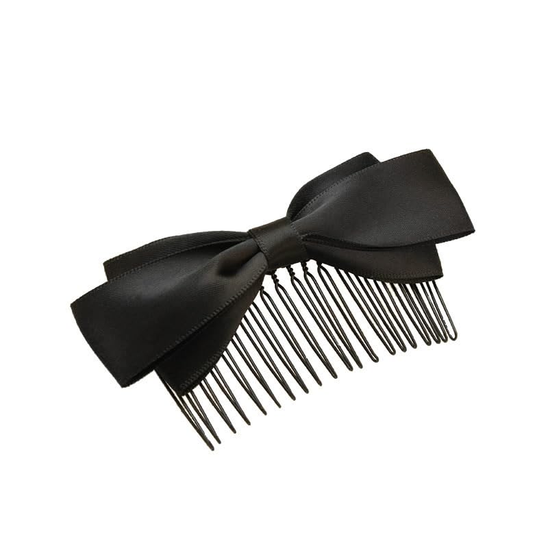 Black Bow Hair Comb Hair Cards Head Jewelry Short Hair Plug Comb Bangs Comb Hairs Clips Hairs Accessories