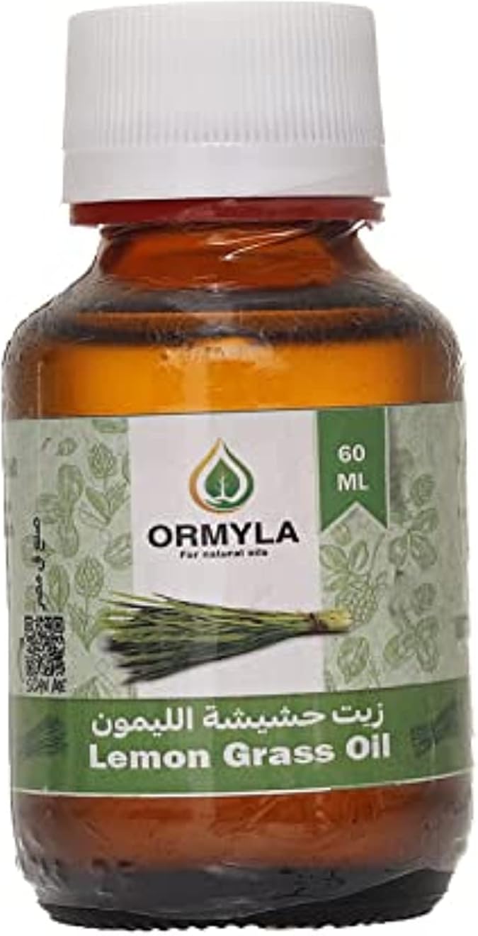Ormyla Lemongrass Oil Raw Virgin for Hair, Skin and Body, 60 ml