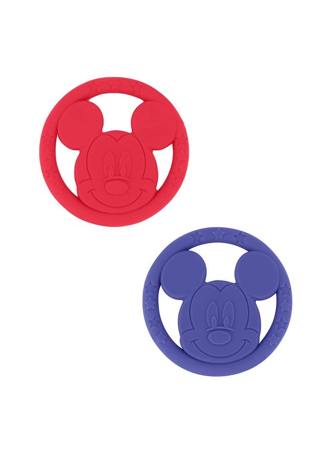 Disney Silicone Teether Toy Set For Infants, Food Grade And Bpa Free Teethers For Babies 6-12 Months, 2-Pack Teether Toys For Newborns - Image 1