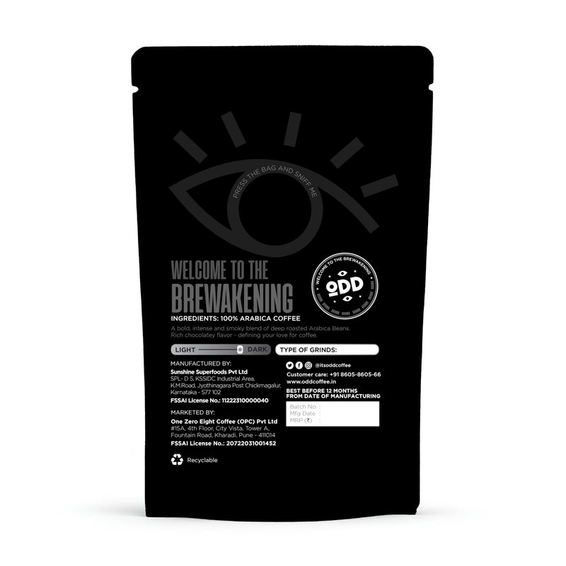 ODD COFFEE ROASTERS محمصة القهوة ODD Ol' Smoky حبوب قهوة أرابيكا محمصة 100% 500 جرام تحميص داكن | حبوب متخصصة من الدرجة AAA | نكهات دخانية جريئة ومكثفة | قهوة حبوب كاملة من مصدر واحد - Image 2