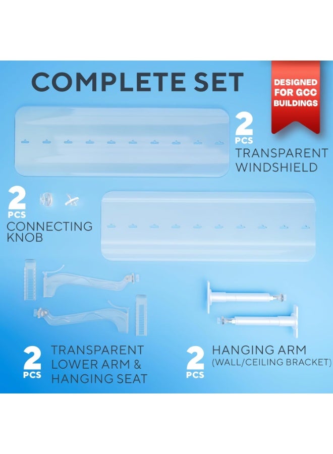 XVersion Adjustable AC Air Deflector – Universal Split AC Wind Direction Controller Adjustable AC Air Deflector 56–102.5cm - Image 2