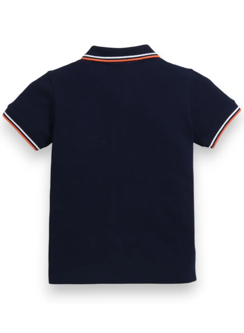 victor and jane Victor & Jane Junior Boys' Polo T-Shirt – Navy colour with Embroidered label detail