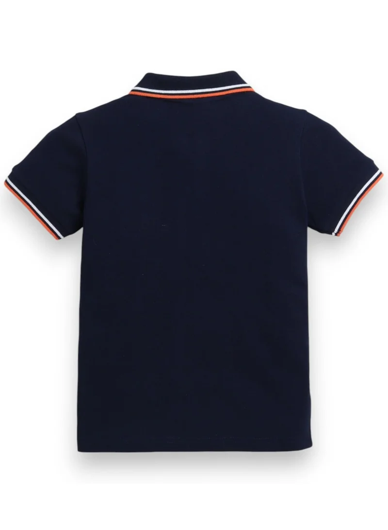 Victor And Jane  Victor & Jane Junior Boys' Polo T-Shirt – Navy colour with Embroidered label detail for Men | Best Price UAE