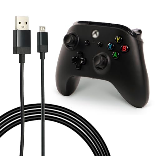 SmallSpark Charger Charging Cable for Xbox One Controller, Micro USB 2.0 Play Data Sync Cord for PlayStation 4, PS4 Slim/Pro Controller, Samsung Galaxy, Android Phone (Black 10 Feet) - Image 4
