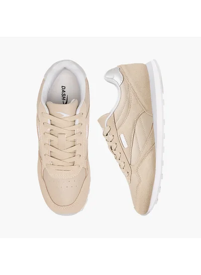 Dash Women Panelled Sneakers with Lace-Up Closure