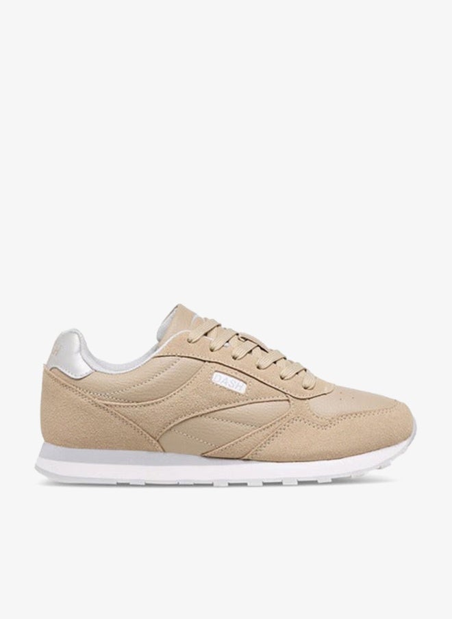Dash Women Panelled Sneakers with Lace-Up Closure - Image 1