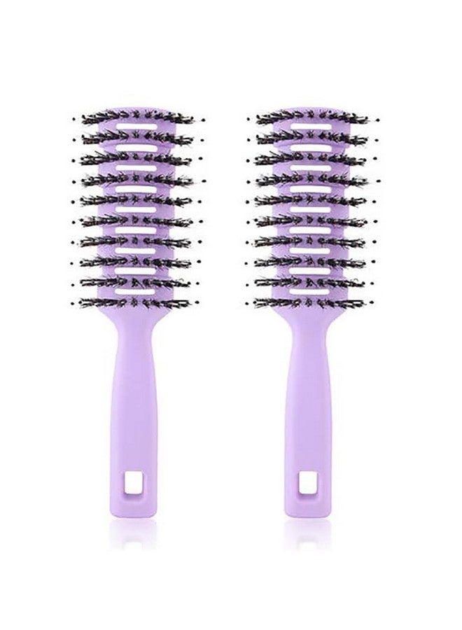 Hearts Hair Brush | Flexible Bristles Brush | Hair Brush With Paddle | Quick Drying Hair Brush | Suitable For All Hair Types | Round Vented Hair Brush | 2 Piece | C13-X-Purp | Purple - Image 5