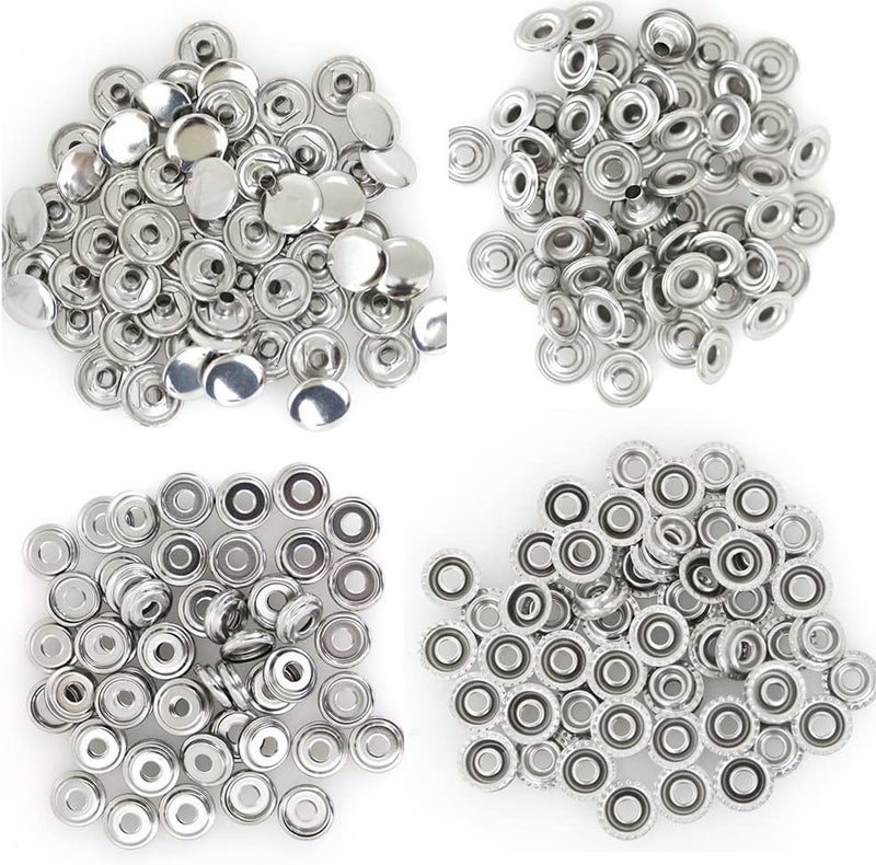 BetterJonny 500 Pieces Stainless Steel Snap Fastener, 15mm Heavy Duty Snap Button Press Stud Cap for Jeans Fabric Jackets Clothes Bag Leather DIY Craft - Image 4