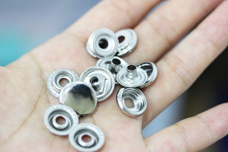 BetterJonny 500 Pieces Stainless Steel Snap Fastener, 15mm Heavy Duty Snap Button Press Stud Cap for Jeans Fabric Jackets Clothes Bag Leather DIY Craft - Image 3