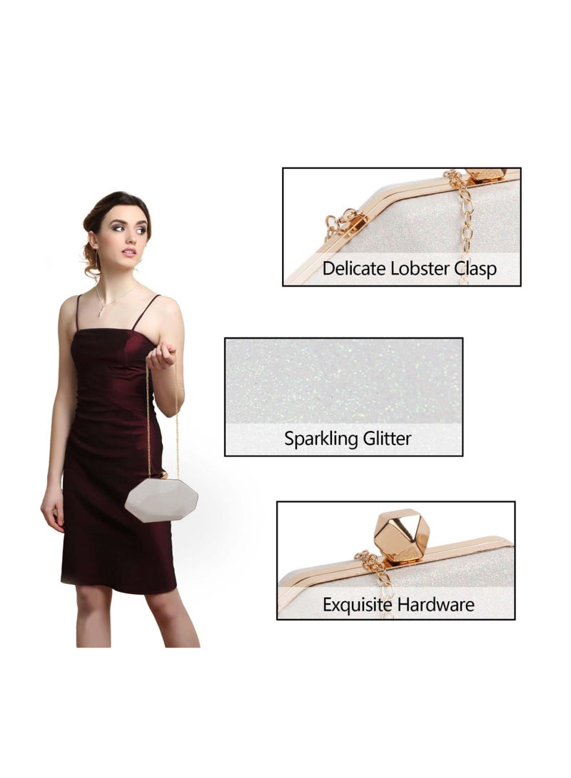 SOLARAE Evening Clutch Purses for Women Clutch Evening Bag PU Leather Lady Purse Prom Handbag Crossbody Bag for Weddings Formal Party Handbag - Image 2