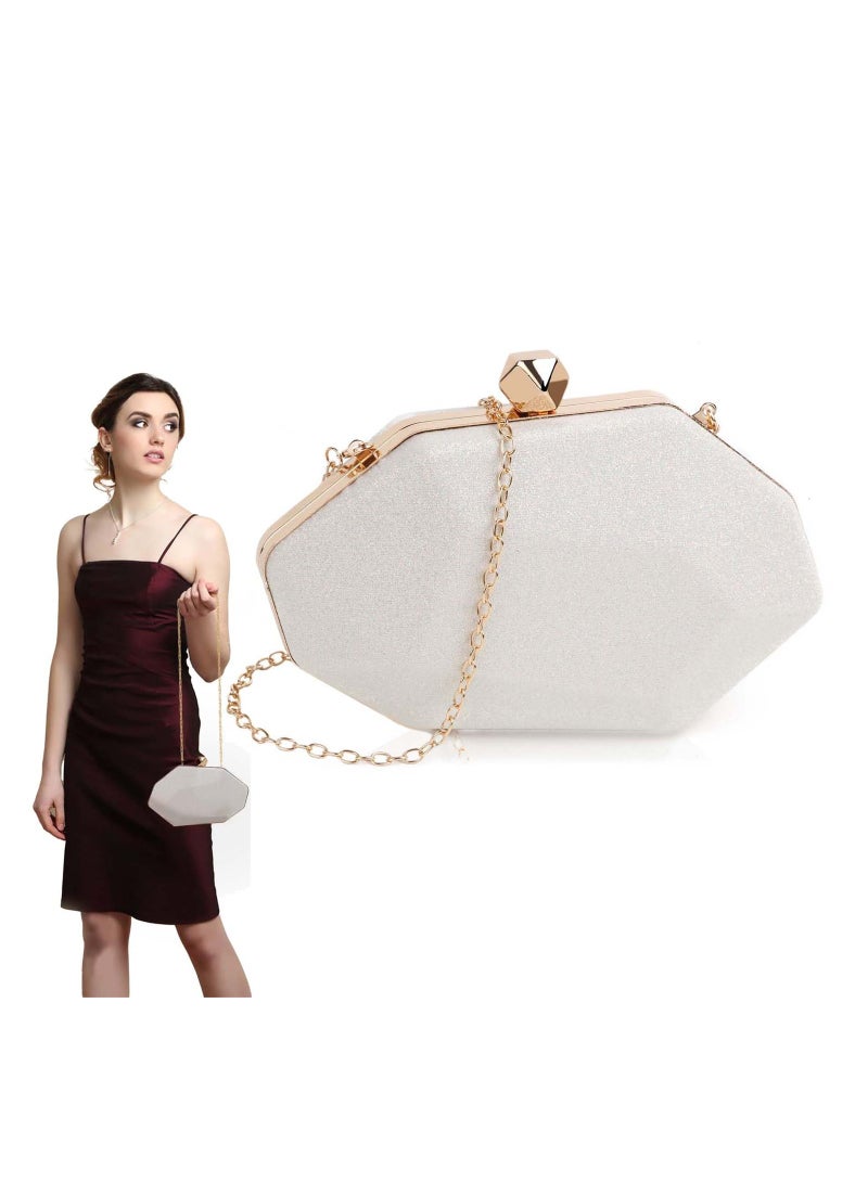 SOLARAE Evening Clutch Purses for Women Clutch Evening Bag PU Leather Lady Purse Prom Handbag Crossbody Bag for Weddings Formal Party Handbag - Image 1