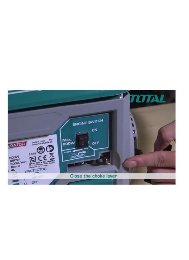 TOTAL - TOTAL Two Stroke Gasoline Generator 800 Watts 2HP TP18001 - Image 1