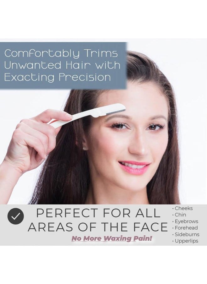 Jasclair - Dermaplaning Tool (9 Count) – Easy to Use Dermaplane Razor for Face – Practical Hair Remover Blade for Eyebrows and Peach Fuzz – Facial Shaver for Women That Helps Exfoliate and Smooth the Skin - Image 1