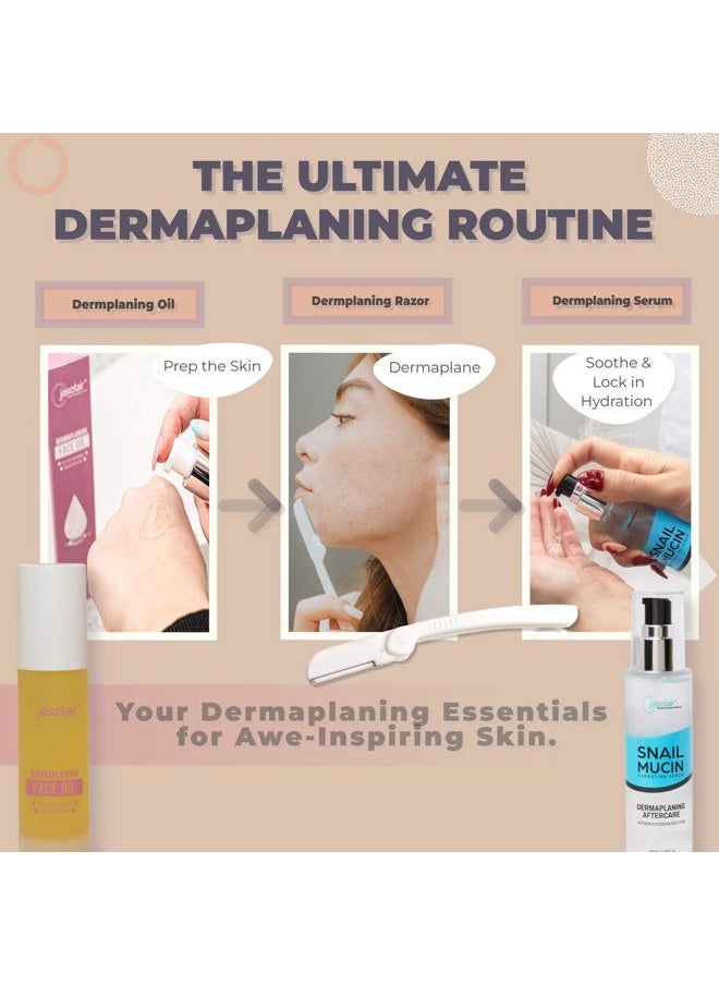 Jasclair - Dermaplaning Tool (9 Count) – Easy to Use Dermaplane Razor for Face – Practical Hair Remover Blade for Eyebrows and Peach Fuzz – Facial Shaver for Women That Helps Exfoliate and Smooth the Skin - Image 1