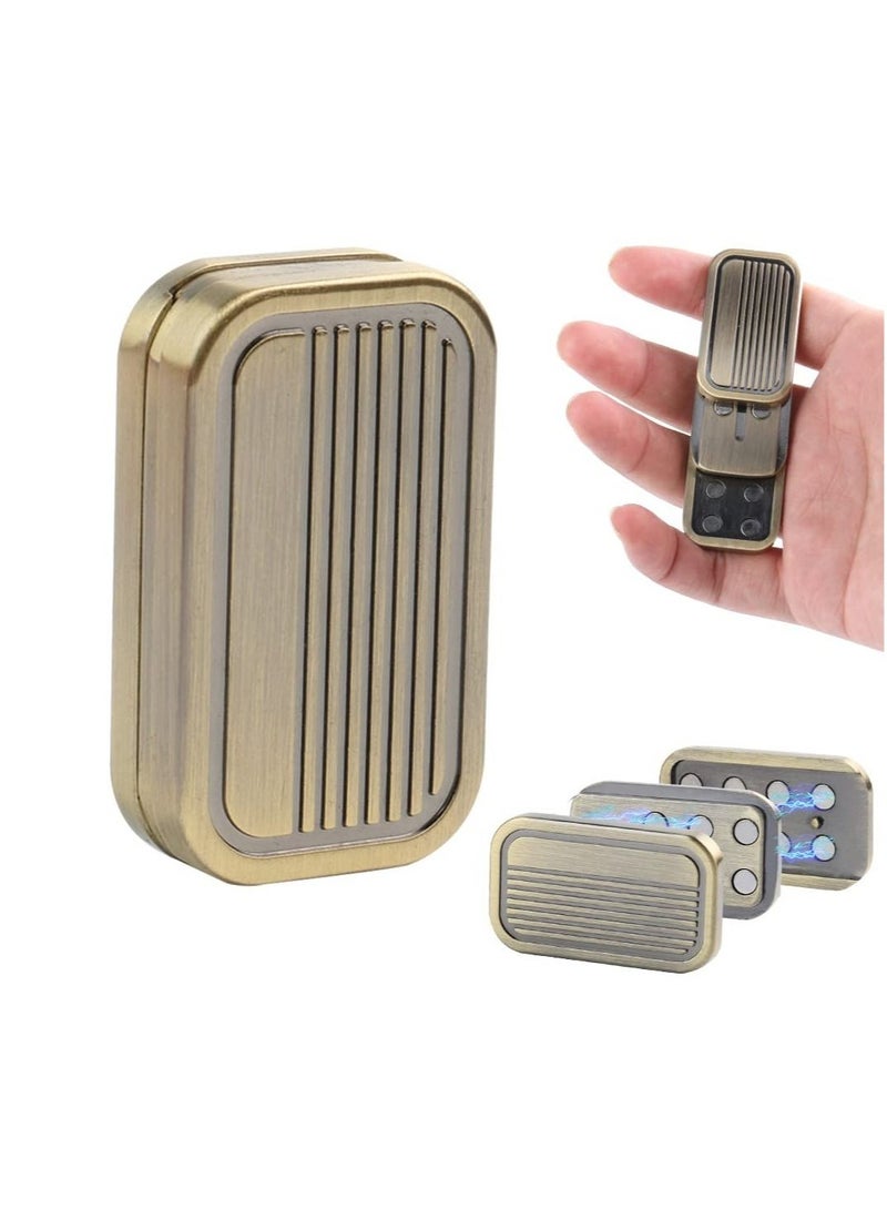 Premium Magnetic Fidget Blocks,Fun Push Sliders for Stress Relief and Everyday Carry - Perfect Gift Men Boys (Brass CP3)  - Image 1