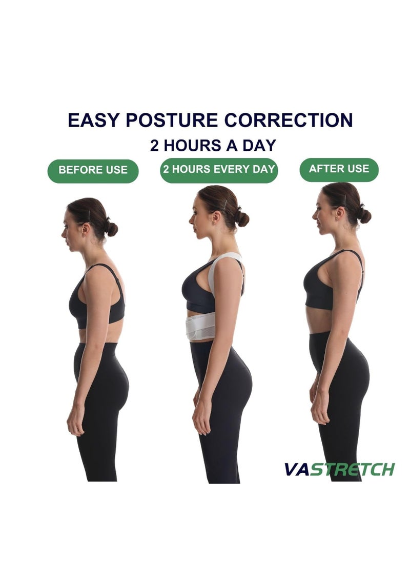 KASTWAVE Posture Corrector for Women, Adjustable Back Brace For Posture, Back Posture Corrector Providing Pain Relief From Lumbar, Neck, Shoulder, And Clavicle, Back (Large)  - Image 2