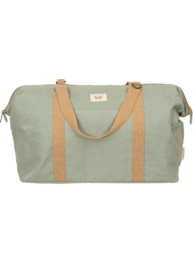 Bimbidreams Family Travel Bag Spacious & Durable Canvas Duffle For Parents & Kids, Perfect For Weekend Getaways, Beach, & Everyday Use (Green)  - Image 1