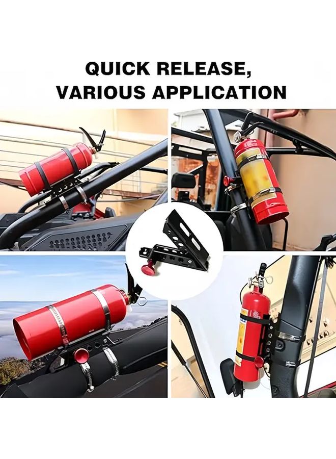 Aluminum Alloy Quick Release Fire Extinguisher Mounts Adjustable Roll Bar Holder for Jeep Wrangler - Image 3