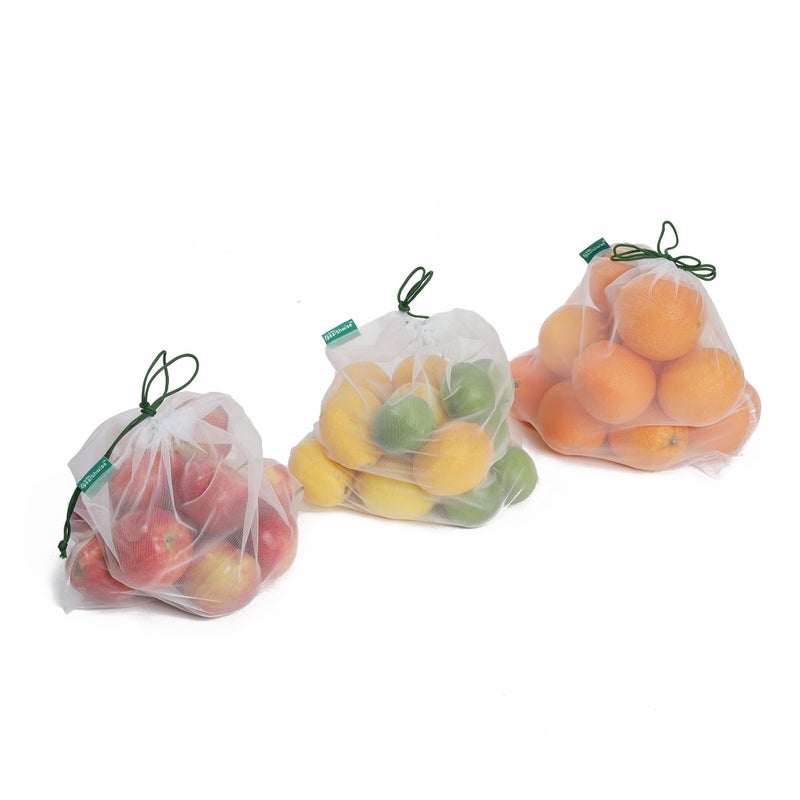 Earthwise Reusable Mesh Produce Bags - Washable Set of 9 Premium Bags, TRANSPARENT Lightweight, Strong SEE-THROUGH Mesh for shopping, transporting and storing fruits and veggies. - Image 3