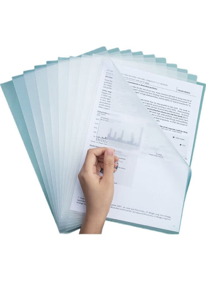 M.G Chenguang (M&G) Stationery A4 Transparent File Folder, L-Shaped File Folder, Single Sheet Two-Page File Holder, Single-Page Folder, Document Folder, File Courier Bag, 100 Pieces/Pack Adm929Pq - Image 1