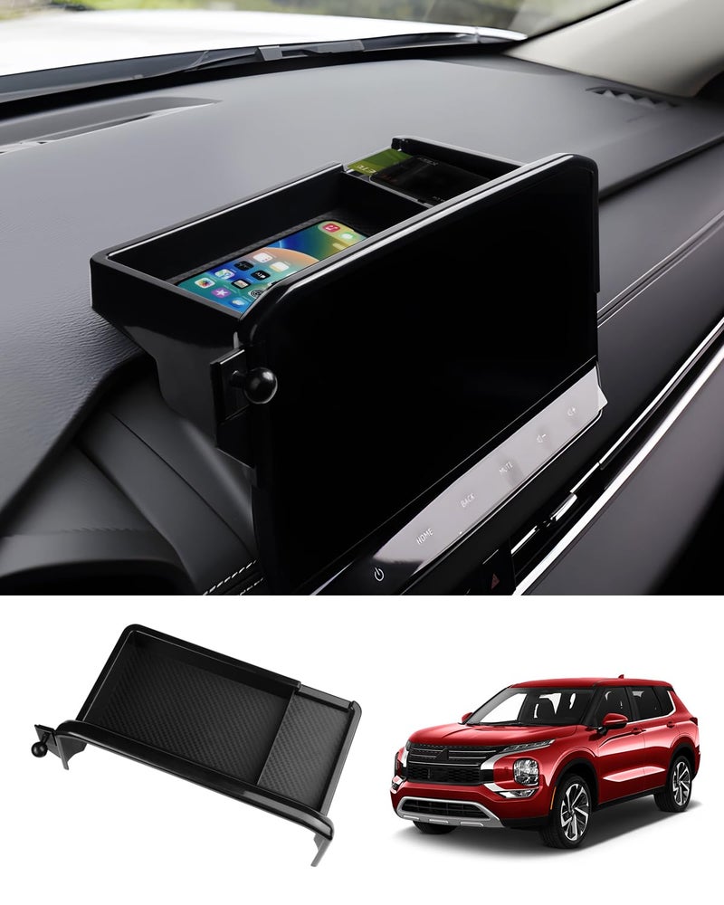 FIILINES Dashboard Storage Tray for Mitsubishi Outlander 2022-2025 (Fit 9" Touch Screen) Dash Center Console Organizer for Outlander Accessories Dashboard Organizer - Image 1