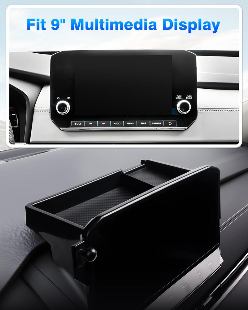 FIILINES Dashboard Storage Tray for Mitsubishi Outlander 2022-2025 (Fit 9" Touch Screen) Dash Center Console Organizer for Outlander Accessories Dashboard Organizer - Image 3