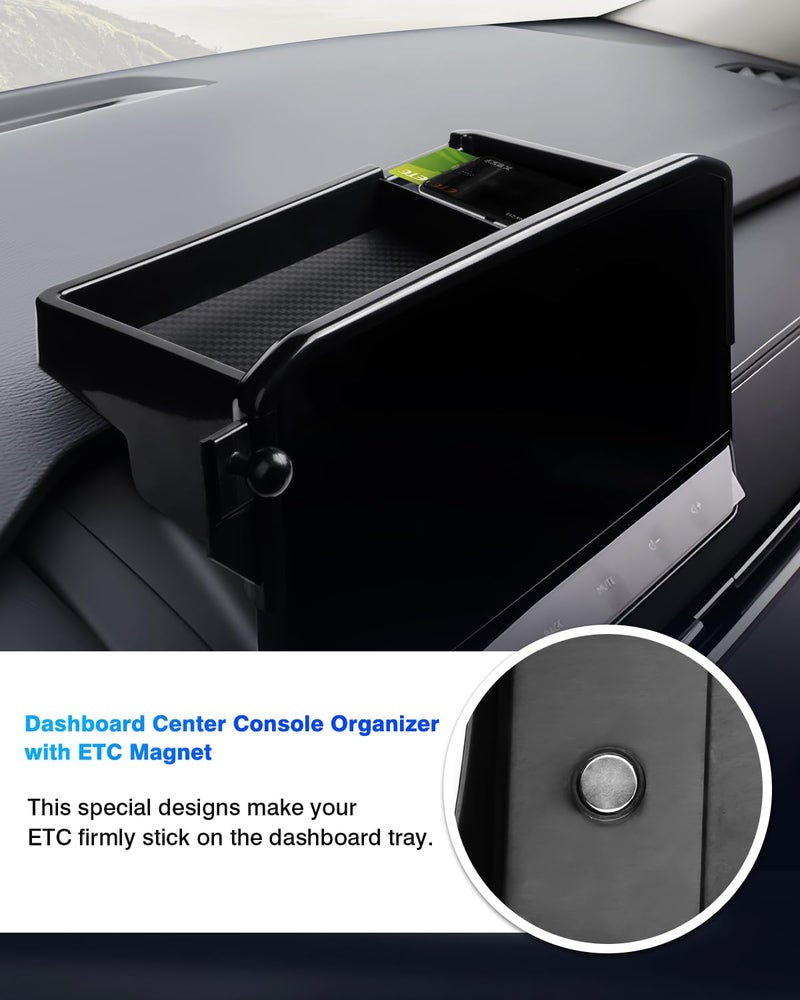 FIILINES Dashboard Storage Tray for Mitsubishi Outlander 2022-2025 (Fit 9" Touch Screen) Dash Center Console Organizer for Outlander Accessories Dashboard Organizer - Image 4
