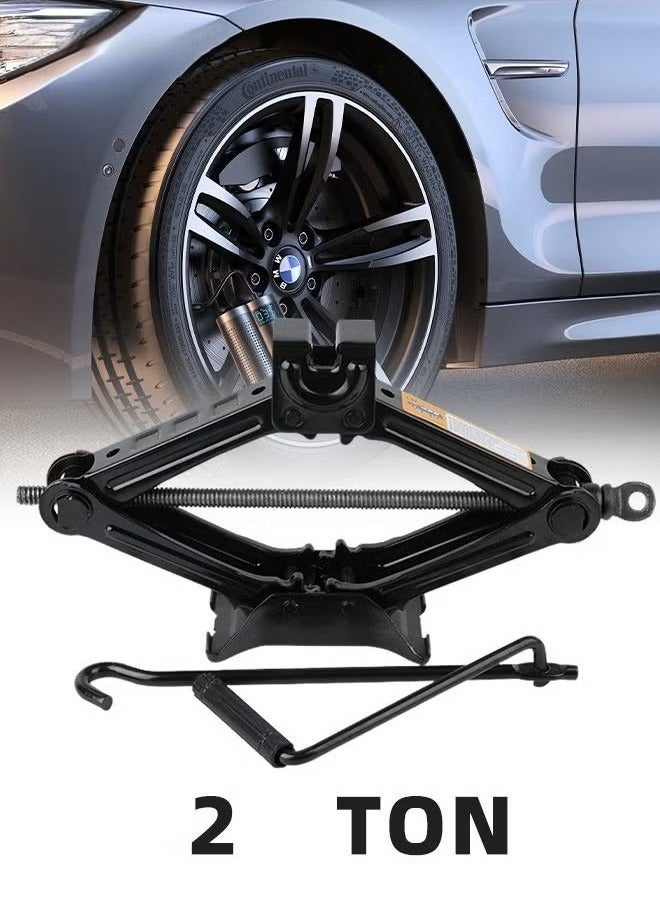 Generic Scissor Jack for Car 2 Ton (4409 lbs), Heavy Duty Car Jack Kit, Fast Lift Service Jack with Saving Effort Rocker Design, Car Tire Jack for Auto/SUV/MPV  - Image 1