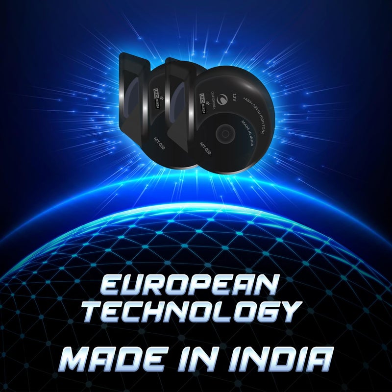 UNO Minda "Uno Minda 875048 Clarton C80 Trumpet Horn Set - 12V, <3.5A, >110±5 DB Built for all Car's & Suv's with European Technology" - Image 5
