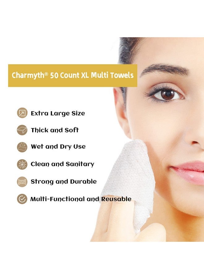 Charmyth Harmyth Disposable Face Towel Clean Face Tissue Skin Towel Xl Extra Thick Soft Disposable Makeup Remover Dry Wipes Organic Cruelty Free And Degradable Clean Towel For Sensitive Skin - Image 4