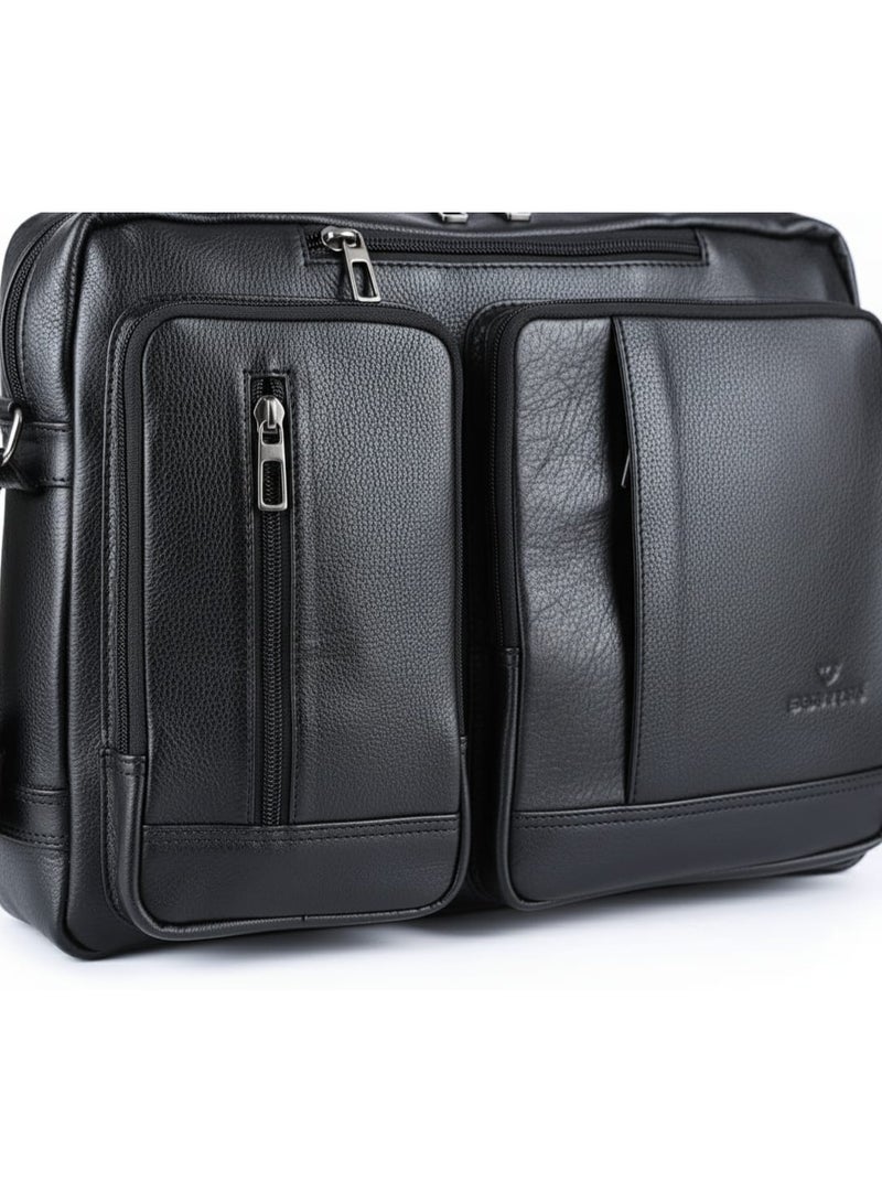 JM Leather Business Fourway Briefcase - Image 2