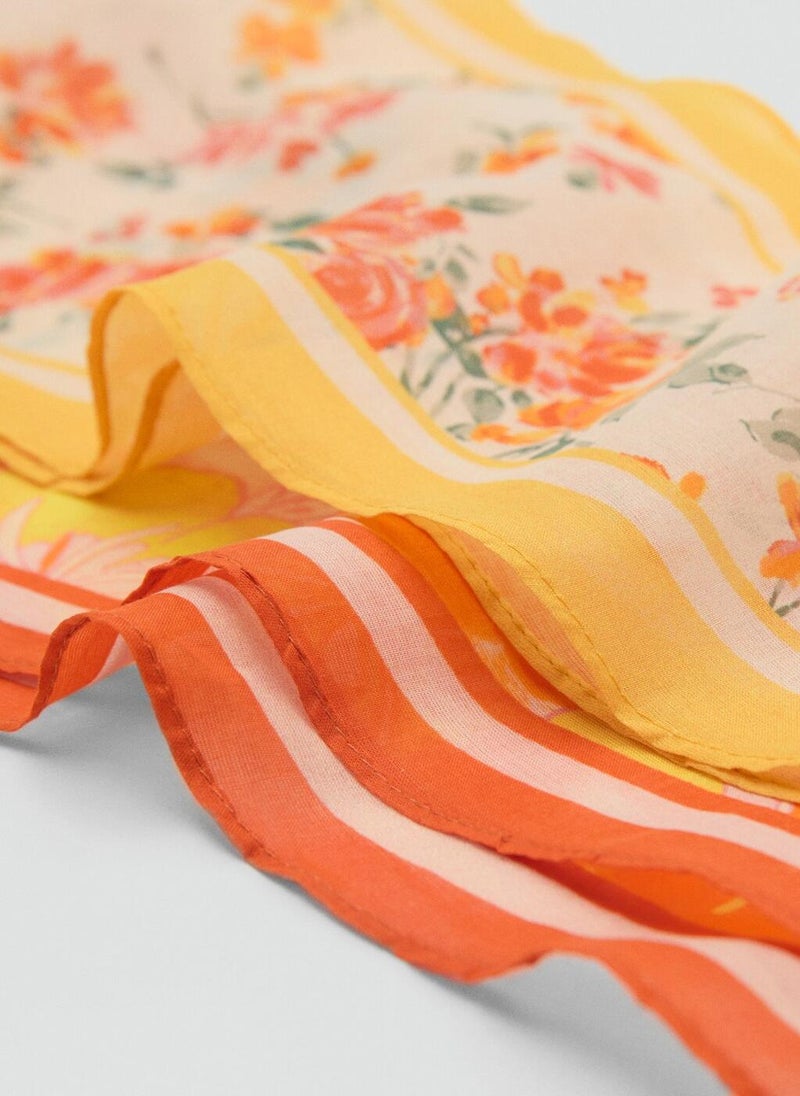 MANGO Set Of 2 Floral-Print Scarves  - Image 3