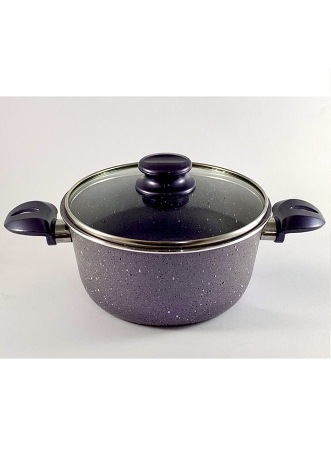 Homemaker 7-Piece Granite Eva Cookware Set - Glass Lids - 2 Deep Pots - 1 Frypan - 1 Spoon - 1 Scoop -  Non-Stick Surface - PFOA Free -  Violet - Image 5