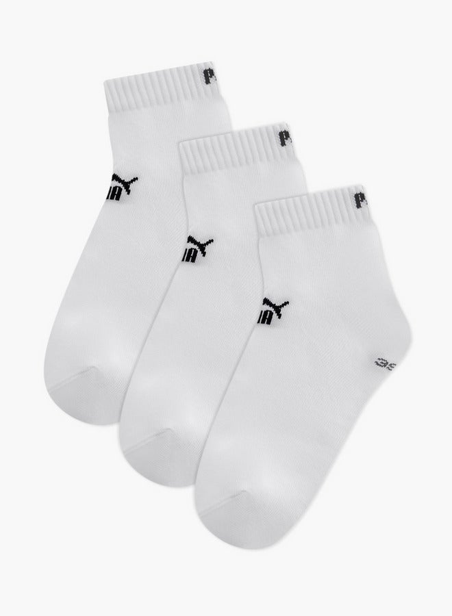 PUMA Men's Logo Print Ankle Length Socks - Set of 3 - Image 1