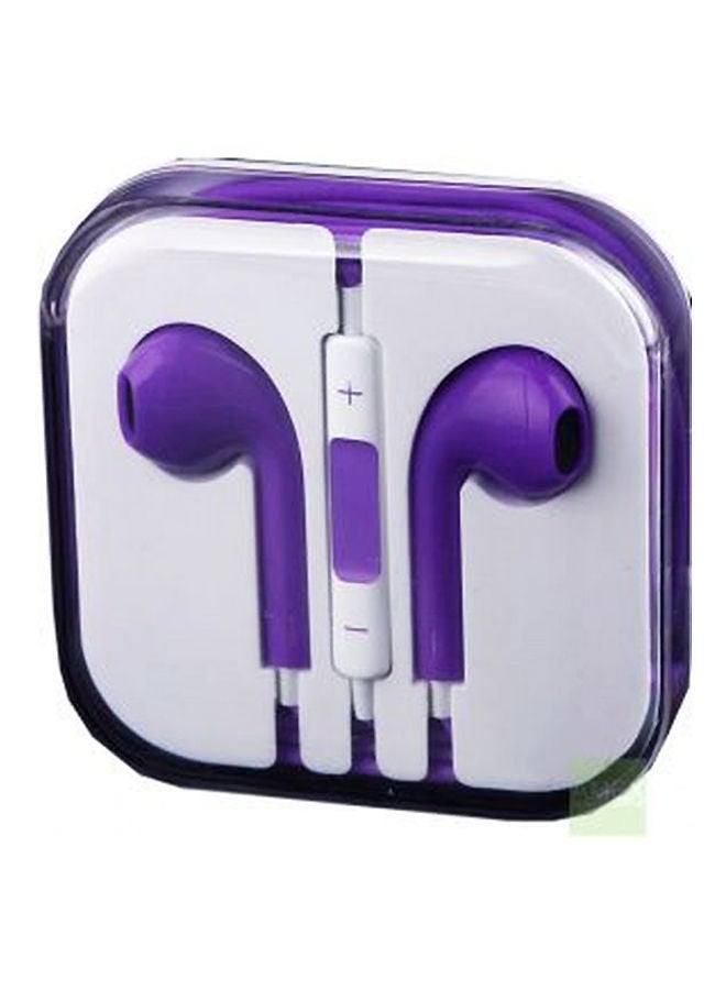 NIBEMINENT 3.5 mm In-Ear Wired Headphone With Microphone Purple 