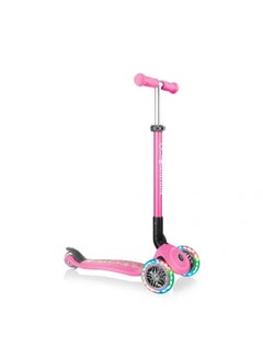 GLOBBER Globber Primo Foldable Fantasy Lights 3-Wheel Kick Scooter (Neon Pink)  - Image 1