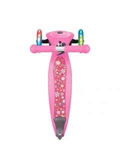 GLOBBER Globber Primo Foldable Fantasy Lights 3-Wheel Kick Scooter (Neon Pink)  - Image 2