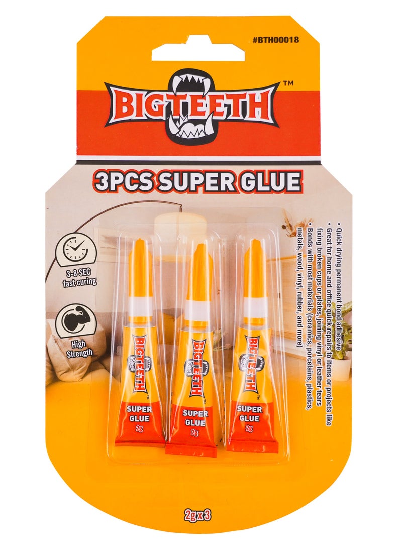 3PCS Super Glue 2g x 3