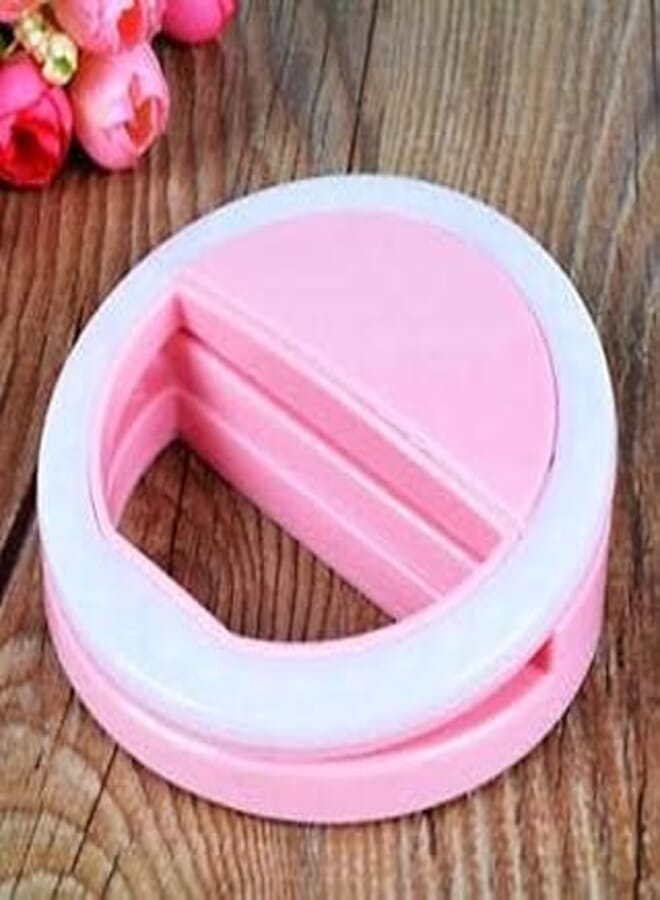 Mobile phone Selfie Ring Flash lens beauty Fill Light Lamp Portable Clip for Photo Camera For Cell Phone Smartphone pink Mother's day