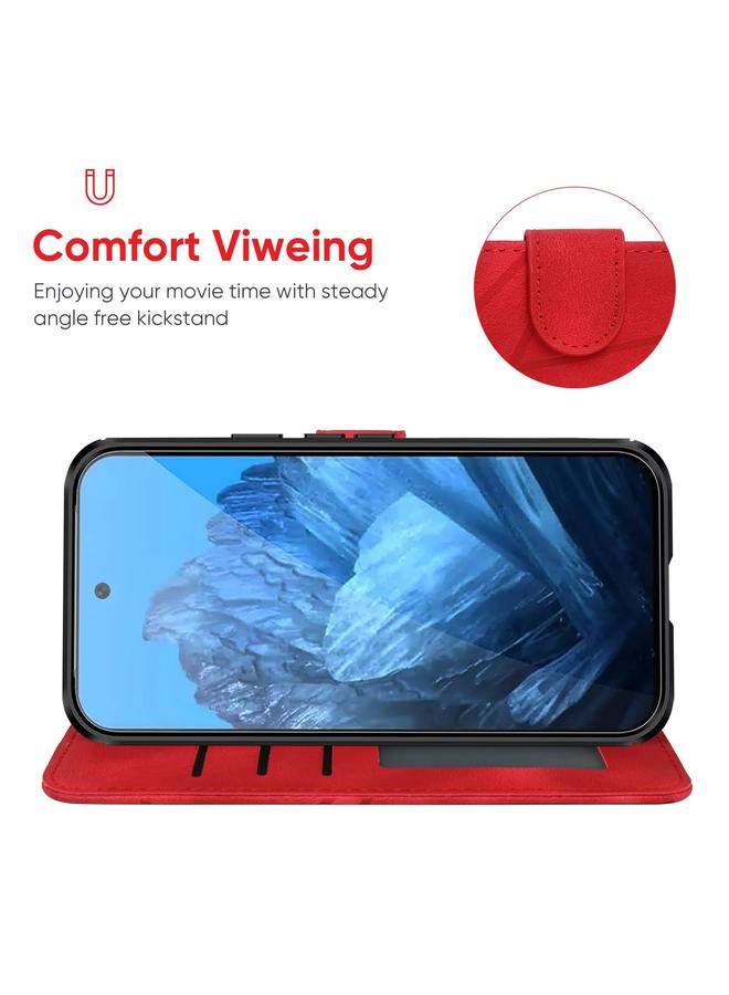 S-TOP Case For Google Pixel 9 Pro XL Skin Feel Geometric Lines Leather Phone Case - Image 4