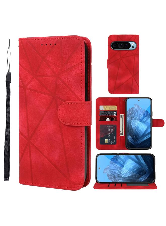 S-TOP Case For Google Pixel 9 Pro XL Skin Feel Geometric Lines Leather Phone Case - Image 1