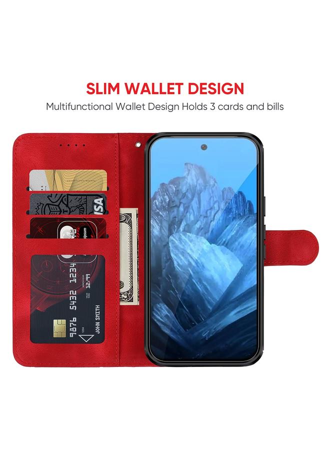 S-TOP Case For Google Pixel 9 Pro XL Skin Feel Geometric Lines Leather Phone Case - Image 3